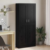 Cumpara ieftin Dulap pentru carti 3 niveluri 82,5 x 30,5 x 185 cm Stejar Negru