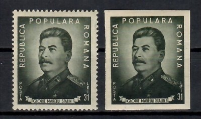 Romania 1949, LP.259-259a - I.V. Stalin, DT+NDT, MH foto