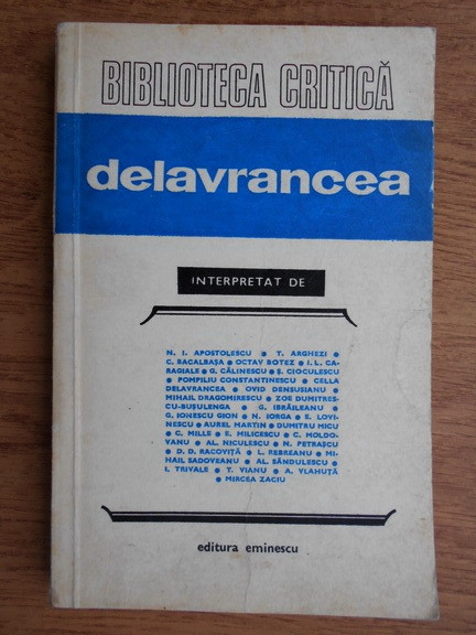 Delavrancea interpretat de... (colectia Biblioteca Critica)