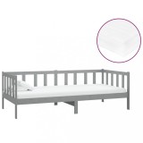Cumpara ieftin Pat de zi cu saltea, 90x200 cm, lemn masiv de pin