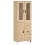 Cumpara ieftin Dulap inalt, stejar sonoma, 69,5x34x180 cm, lemn compozit