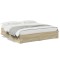vidaXL Cadru de pat cu sertare stejar sonoma 200x200 cm lemn prelucrat 3280358