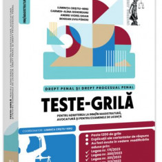 Teste-grilă pentru admiterea la INM / în magistratură, avocatură și pentru examenele de licență. Drept penal și drept procesual penal - Paperback bros