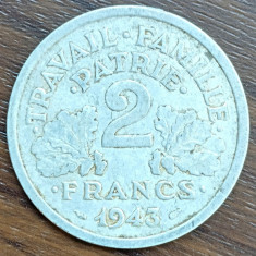 Lot 2 Monede Franta - 2 Francs 1943 și 1947