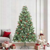 vidaXL Brad de Crăciun artificial Verde 240 cm PVC și Metal 3395157