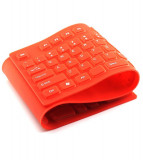 Tastatura flexibila USB sau PS2-Culoare Portocaliu