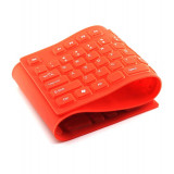 Tastatura flexibila USB sau PS2-Culoare Portocaliu