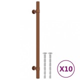 Cumpara ieftin Manere de dulap, 10 buc., bronz, 192 mm, otel inoxidabil