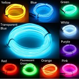 Fir cu neon 2 metri 5V galben cu USB