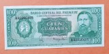 100 Guaranies 1952 Bancnota veche Paraguay - stare foarte buna - UNC