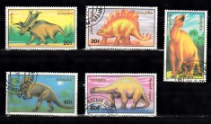 A12 S1 4 - Timbre foarte vechi - Mongolia - animale preistorice