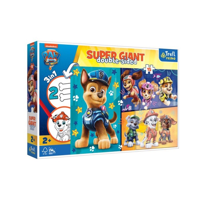 Puzzle 15 piese si desen, Paw Patrol, pentru copii, ATU-087742