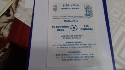 program Corvinul 2005 Hd. - FC Caracal foto