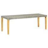 Gossi banca de gradina, gri, 80 cm, poliratan
