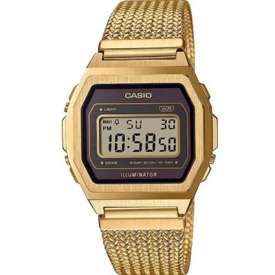 Ceas Casio digital din otel inoxidabil, Auriu foto