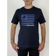 U.S. Grand POLO Tricou barbati cu imprimeu cu logo, Regular fit, Bleumarin
