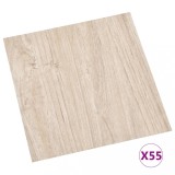 Cumpara ieftin Placi de pardoseala autoadezive 55 buc. maro deschis PVC 5,11m&sup2;