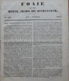Foaie pentru minte, inima si literatura, nr. 44, 1851, Brasov, Redactor Iacob Muresanu