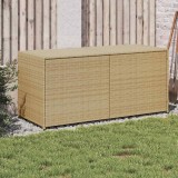 vidaXL Ladă depozitare de grădină, bej combinat, 283 L, poliratan 365315