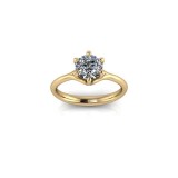 Inel Logodna Aur Galben 14k Zirconiu Elegant | Producator Bijuterii