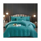 Cumpara ieftin Lenjerie de Pat Damasc 6 Piese,Turcoaz - JO353