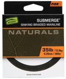 Fir Textil Fox Submerge Naturals Sinking Braid, Black, 29.5kg, 65lbs, 0.38mm, 300m