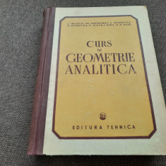 ,CURS de GEOMETRIE ANALITICA,I.Creanga*Gh.Gheorghiev*M.Roth