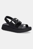 Aldo sandale de piele ONUVIA femei, culoarea negru, cu platforma, 13965198