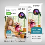 Hartie Foto Mata ProCart, 180g, 9x13 cm, 50 coli, Compatibila Imprimante Inkjet, Rezolutie 5760 DPI