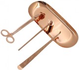 Suport si accesorii pentru lumanari din otel inoxidabil, Rose Gold