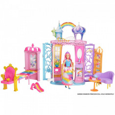 Casuta Barbie pliabila, castelul printesei bomboanelor, Dreamtopia, 36 cm foto