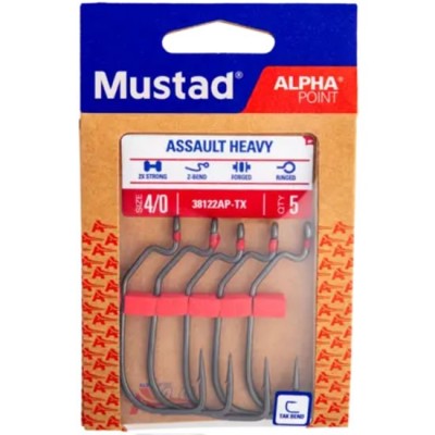 Carlige MUSTAD Assault Heavy Wide Gap Ochi Titan, Nr.5/0, 5buc/pac foto