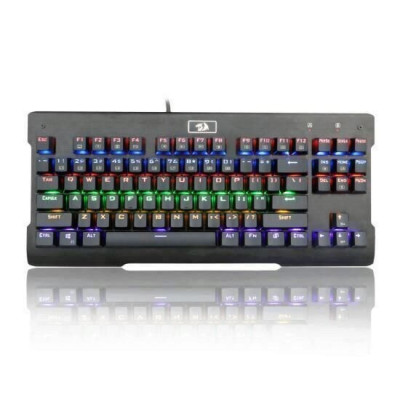 Tastatura gaming mecanica Redragon Visnu neagra iluminare rainbow foto