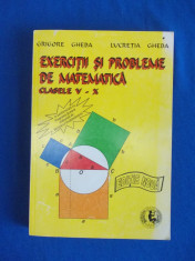 GRIGORE GHEBA - EXERCITII SI PROBLEME DE MATEMATICA CLASELE V-X , ED. NOUA ,1996 foto