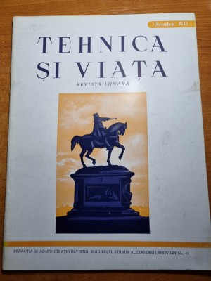 tehnica si viata decembrie 1943-orasul iasi planul de sistematizare,avionul foto