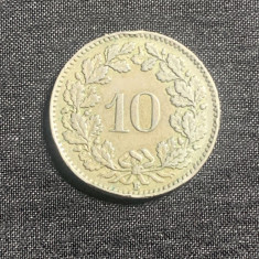Moneda 10 rappen 1922 Elvetia