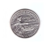 Moneda SUA 25 centi/quarter dollar 2021 D Crossing the Delaware, stare foarte buna, cu luciu