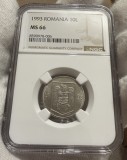 10 Lei 1993 Romania, NGC MS66, TOP POP!