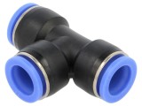 Racord push-in T ramifica&Aring;&pound;ie 0,95-15bar PBT BLUELINE