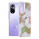 Husa pentru Huawei nova 9 / Honor 50, Techsuit Marble Series, Purple Hex