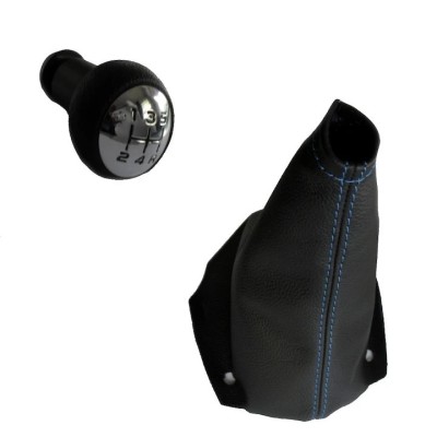 Set nuca cu manson schimbator viteze MARTI-NIK 15 compatibil cu PEUGEOT 307 2001-2008, 5 viteze, piele foto