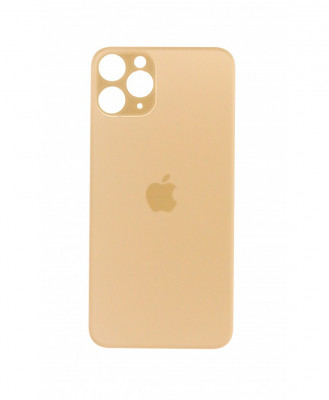 Capac Baterie Apple iPhone 11 Pro Gold, cu gaura pentru camera mare foto