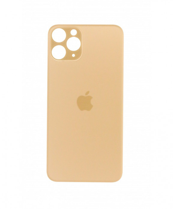 Capac Baterie Apple iPhone 11 Pro Max Gold, cu gaura pentru camera mare