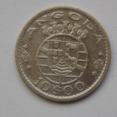 10 ESCUDOS 1952 ANGOLA-argint