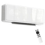 HOMCOM &Icirc;ncălzitor &icirc;n ceramic&acirc; de perete 2000W, 3 moduri, Temporizator, Panou de sticlă Alb | Aosom Romania