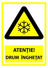 Semn pentru drum inghetat foto