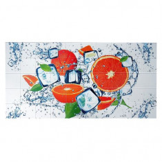 Panou decorativ, PVC, model portocale, alb si portocaliu, 96x48.5 cm GartenVIP DiyLine foto