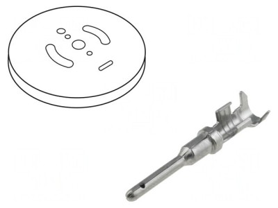 Pin Tată Nichelat 16mm 0,75-2mm2 Rola Crimpată foto
