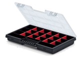 Container colectiv cu partiții neagră 290x195x35mm KISTENBERG NOR 30