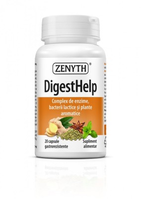 DigestHelp, 20 capsule, complex de enzime, probiotice si plante, digestie maxima, ZENYTH foto